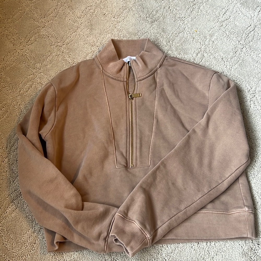 Sweater zip up crop